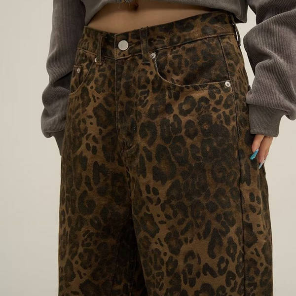 Bold Leopard Print Jeans