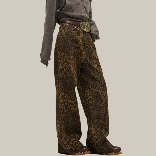 Bold Leopard Print Jeans