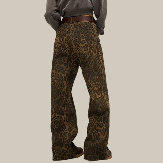 Bold Leopard Print Jeans